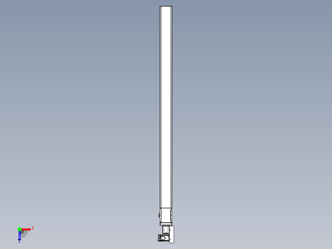 同步带全封闭直线模组TPA-HCB-105D-90-L1700-MR-C-P20-N3俯视图