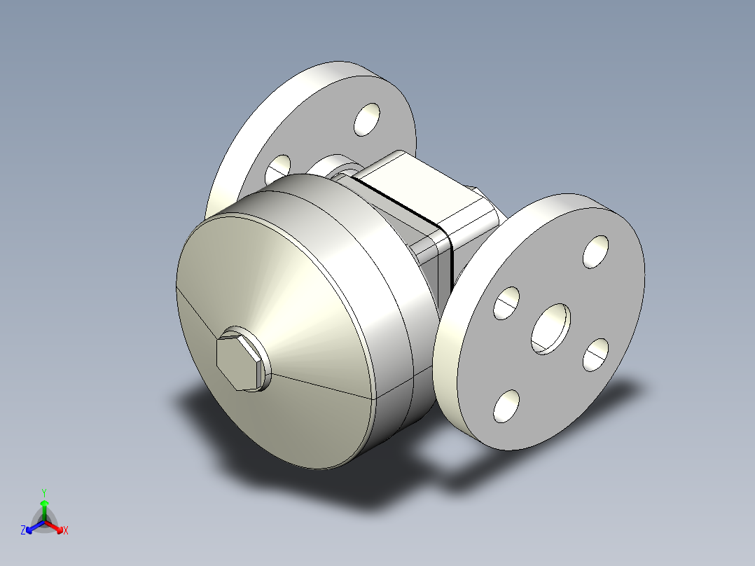 8DKMOAFCP NO-DA 气动隔膜阀、常开型双作用，固定法兰，钻孔ANSI B16.5条款150 # FF。面对面根据EN 558-1 PVDF正等轴测图