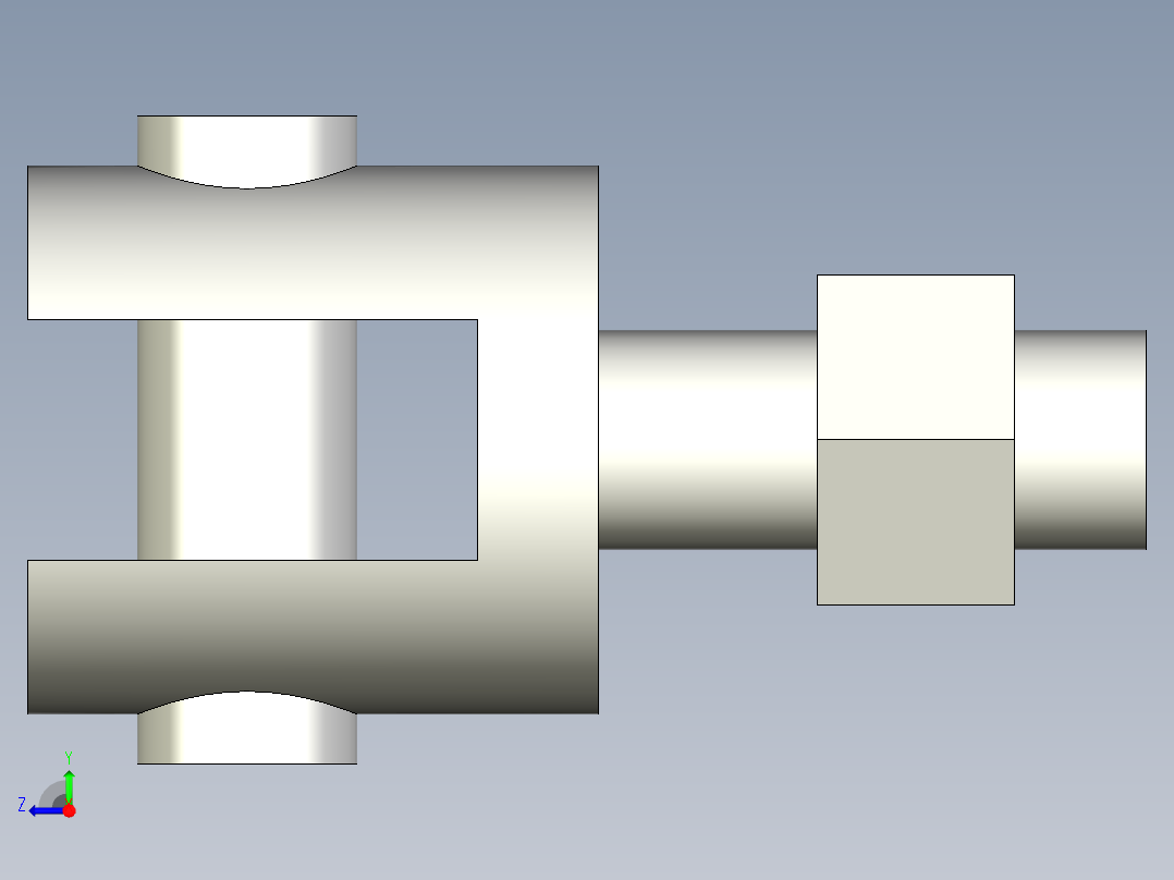 活節螺栓環BJ762-3D多系列多零件图纸模型右视图