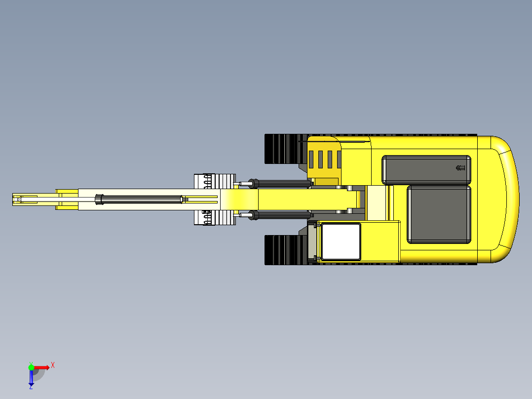 Pelleteuse 卡特彼勒挖掘机320 CAT俯视图