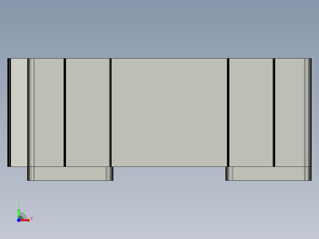 18650电池支架前视图