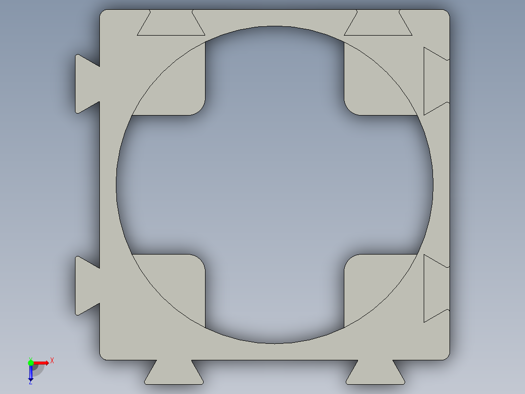 18650电池支架俯视图