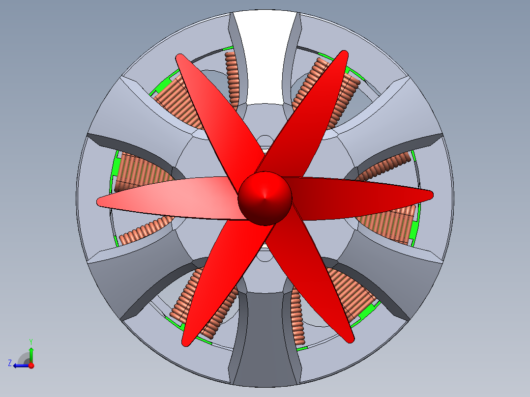 直流电机右视图