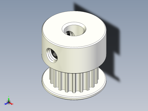 2GT滑轮，BF型，20齿，外径16毫米；6mm和10mm皮带宽度；5毫米、6毫米和8毫米孔径。M4在模型中安装螺丝
