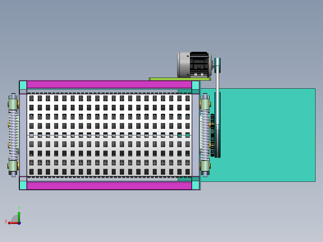 Q381-玉米剥皮机的设计【三维SolidWorks】后视图