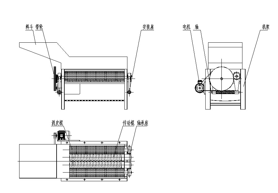 Q381-玉米剥皮机的设计【三维SolidWorks】