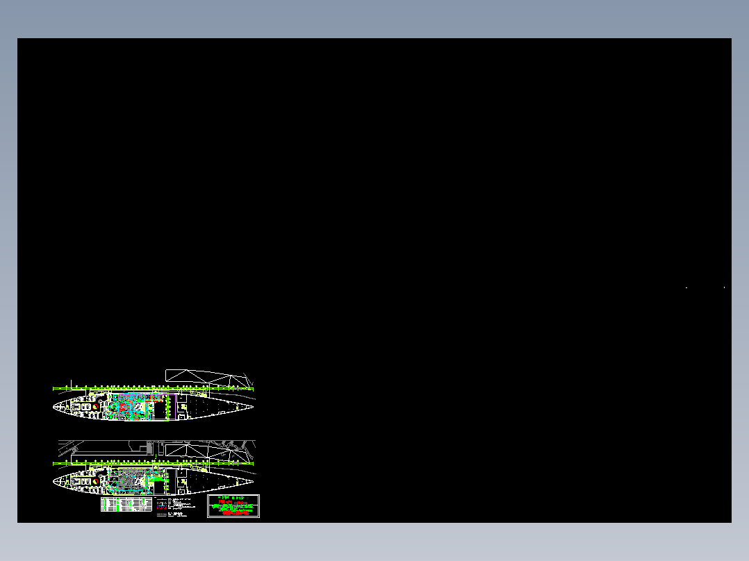 某豪华游轮照明平面图及火灾报警图
