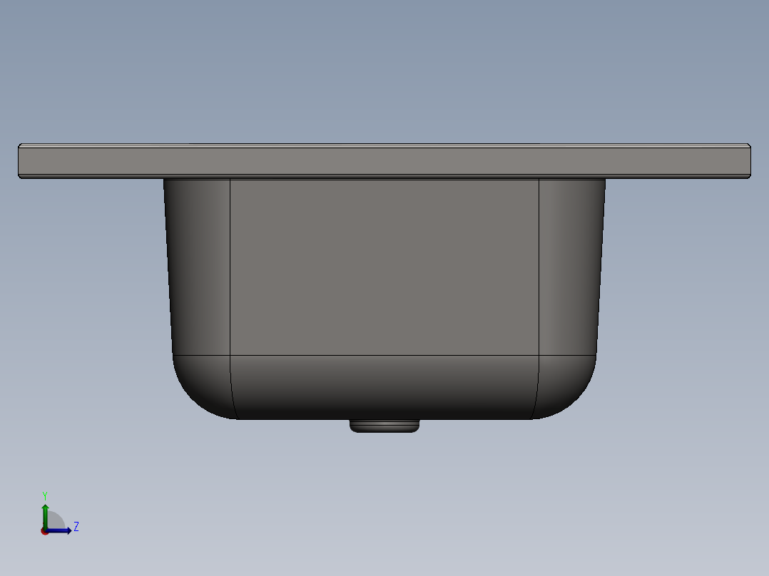水槽、不锈钢水槽(83)左视图
