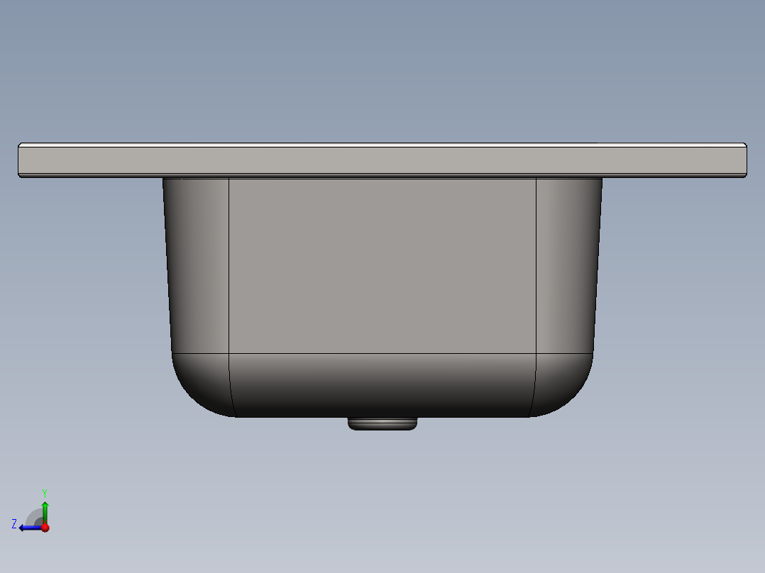 水槽、不锈钢水槽(83)右视图