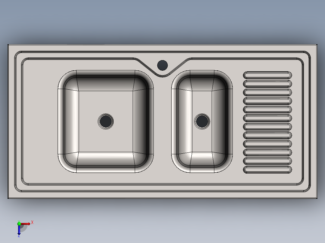 水槽、不锈钢水槽(83)俯视图