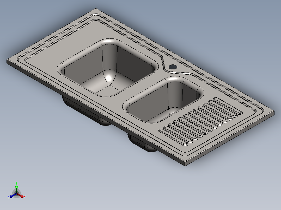 水槽、不锈钢水槽(83)正等轴测图