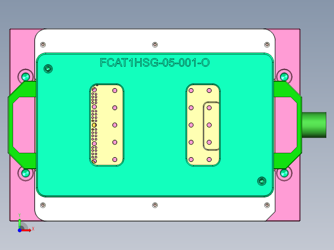 AT1-CNC5笔记本CNC工装夹具三维模型前视图
