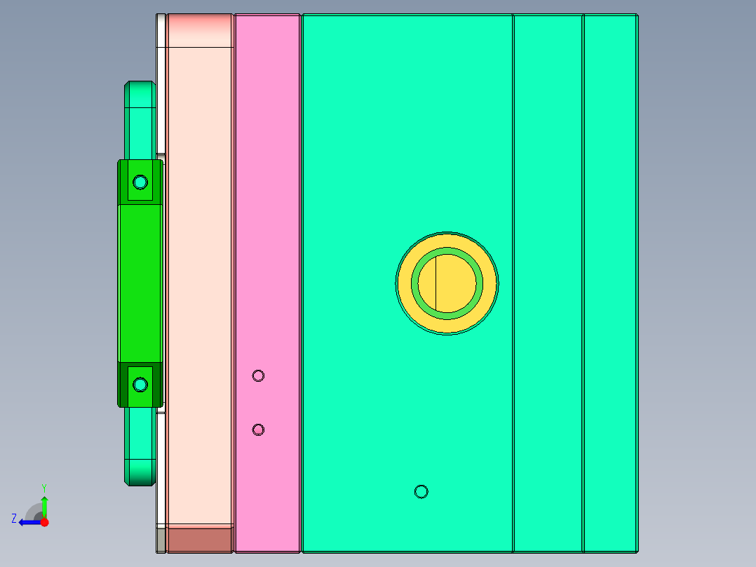 AT1-CNC5笔记本CNC工装夹具三维模型右视图