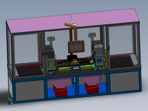 车门密封条内水切定长裁断机（sw18可编辑+cad+bom）