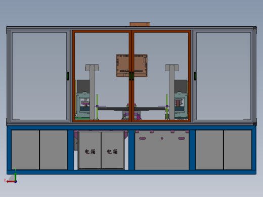 车门密封条内水切定长裁断机（sw18可编辑+cad+bom）后视缩略图