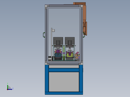 车门密封条内水切定长裁断机（sw18可编辑+cad+bom）左视缩略图