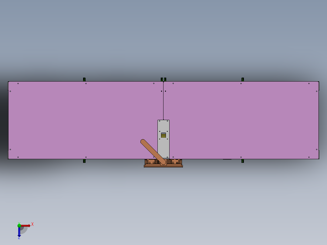 车门密封条内水切定长裁断机（sw18可编辑+cad+bom）俯视图
