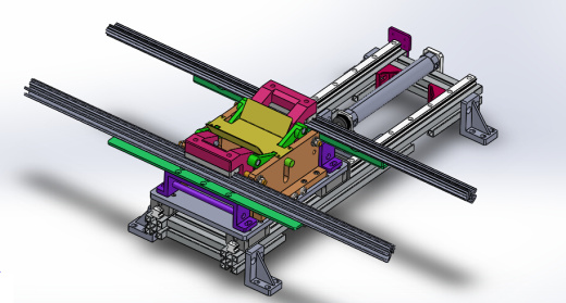 车门密封条内水切定长裁断机（sw18可编辑+cad+bom）缩略图
