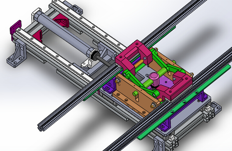 车门密封条内水切定长裁断机（sw18可编辑+cad+bom）