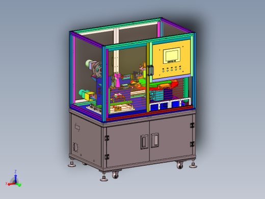 自动贴标设备（sw18可编辑+工程图+bom）