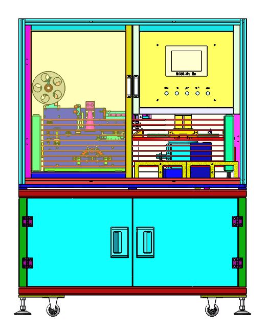 自动贴标设备（sw18可编辑+工程图+bom）