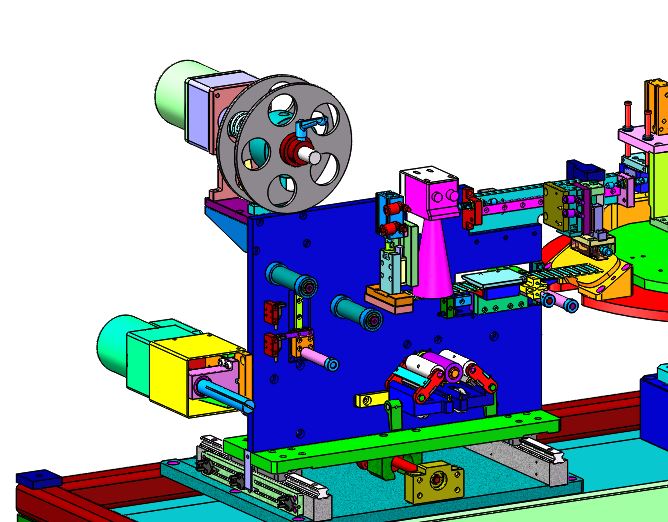 自动贴标设备（sw18可编辑+工程图+bom）