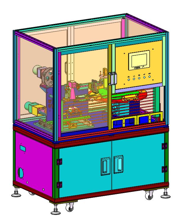自动贴标设备（sw18可编辑+工程图+bom）