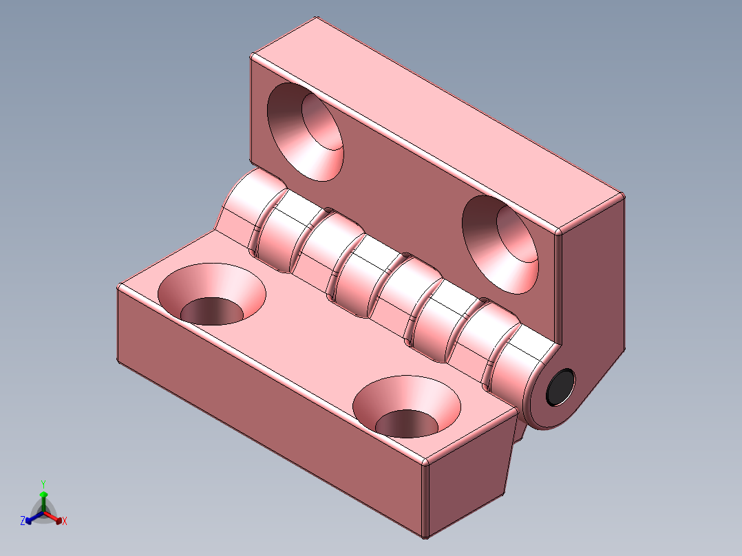 合页、铰链(9)正等轴测图