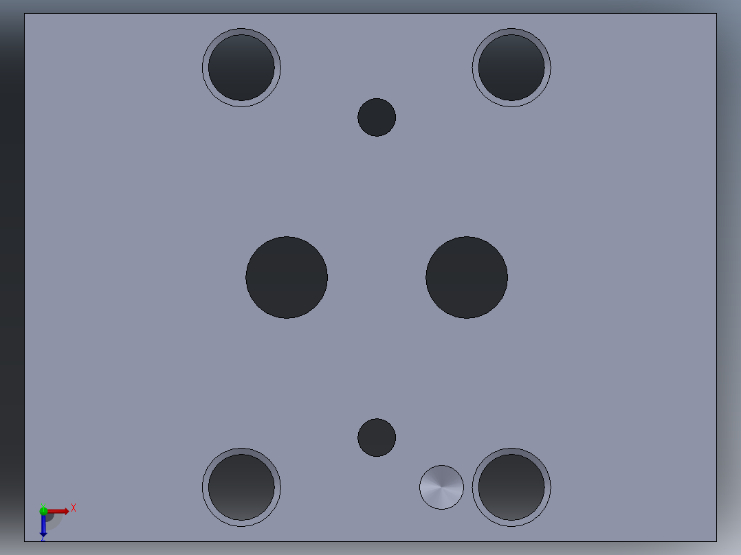 液压块 (2)俯视图