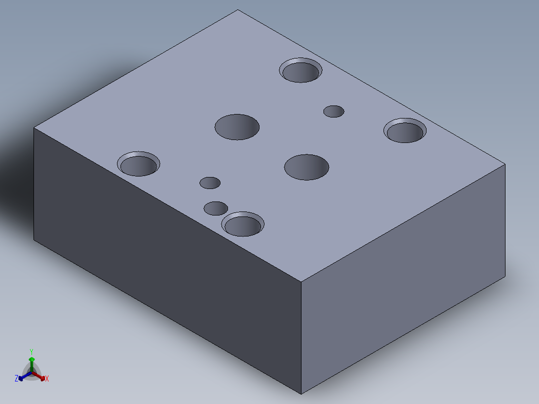 液压块 (2)正等轴测图