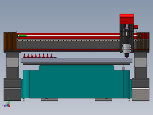 2513铝板雕刻机三维solidworks建模及工程图右视缩略图