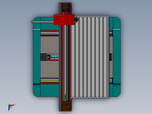 2513铝板雕刻机三维solidworks建模及工程图俯视缩略图