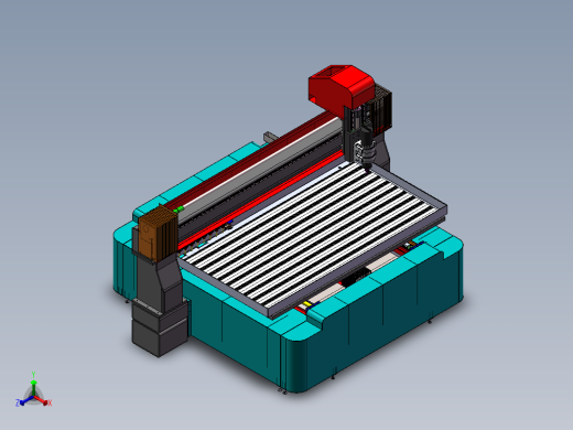 2513铝板雕刻机三维solidworks建模及工程图正等轴测缩略图