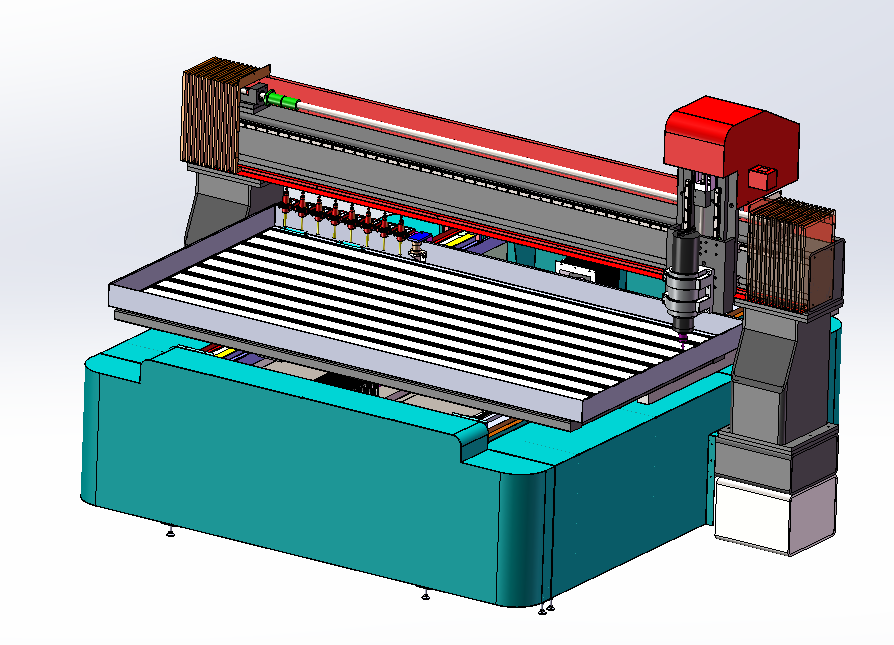 2513铝板雕刻机三维solidworks建模及工程图
