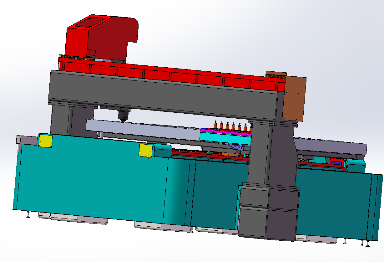 2513铝板雕刻机三维solidworks建模及工程图