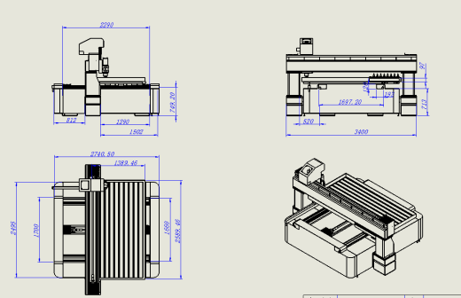 2513铝板雕刻机三维solidworks建模及工程图缩略图
