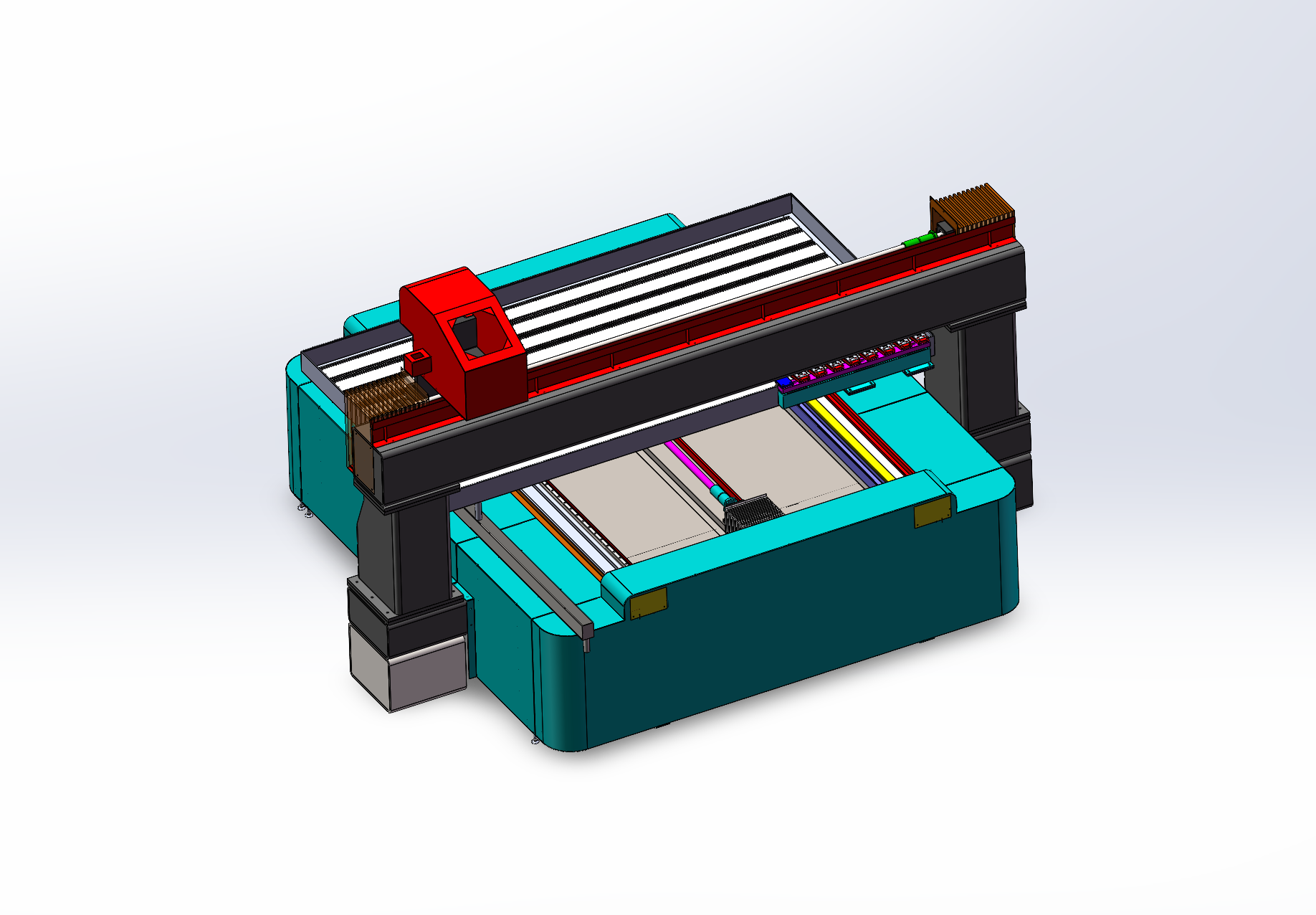 2513铝板雕刻机三维solidworks建模及工程图