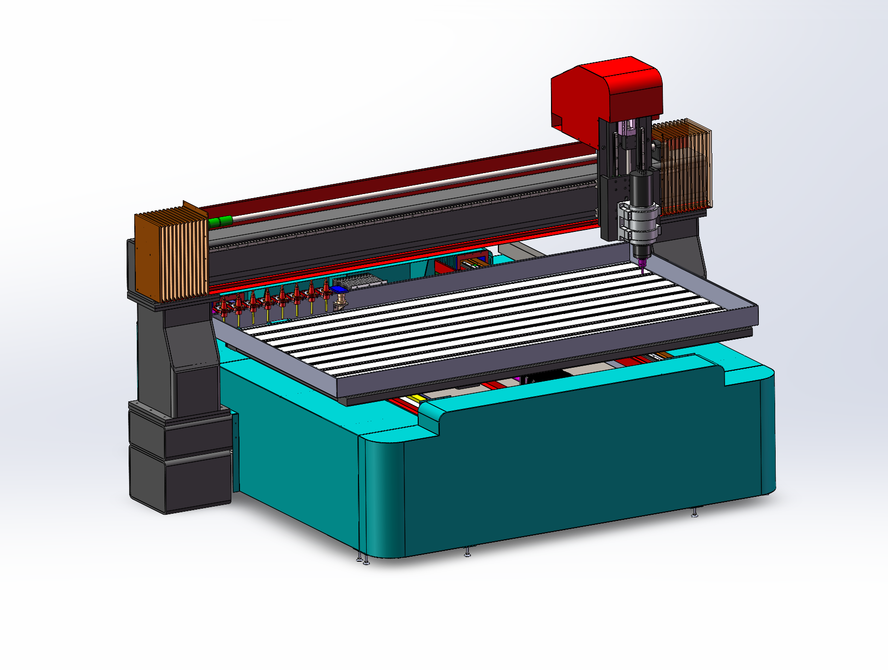 2513铝板雕刻机三维solidworks建模及工程图