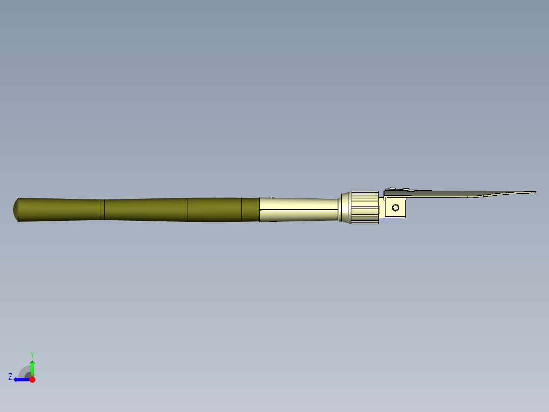 A2005275-美国M-1943挖壕工具军用铲子右视图