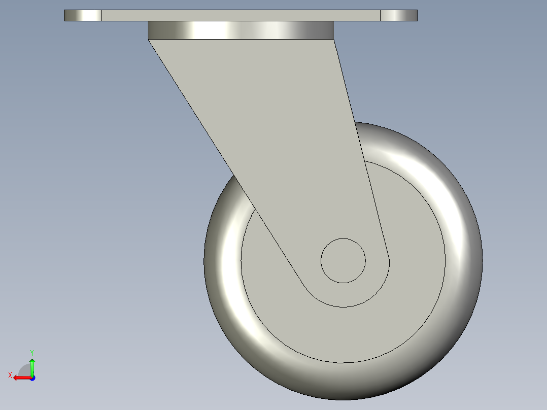 科胜脚轮PT-063-F03PU后视图