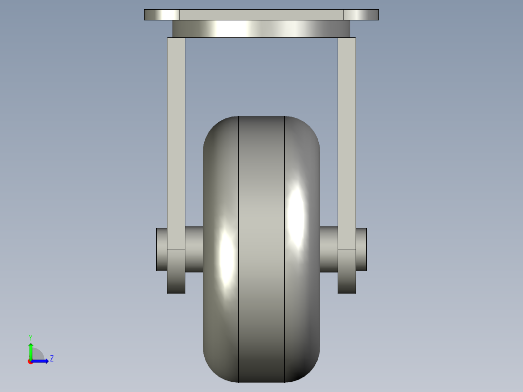 科胜脚轮PT-063-F03PU左视图
