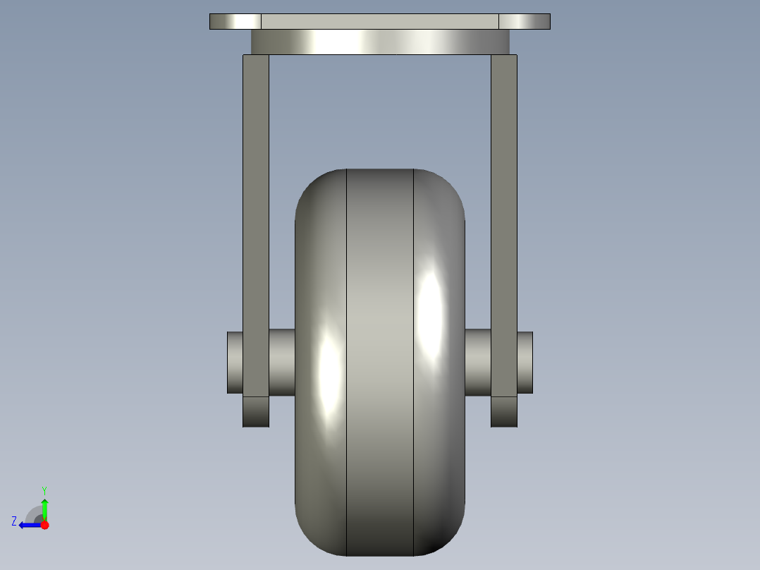 科胜脚轮PT-063-F03PU右视图