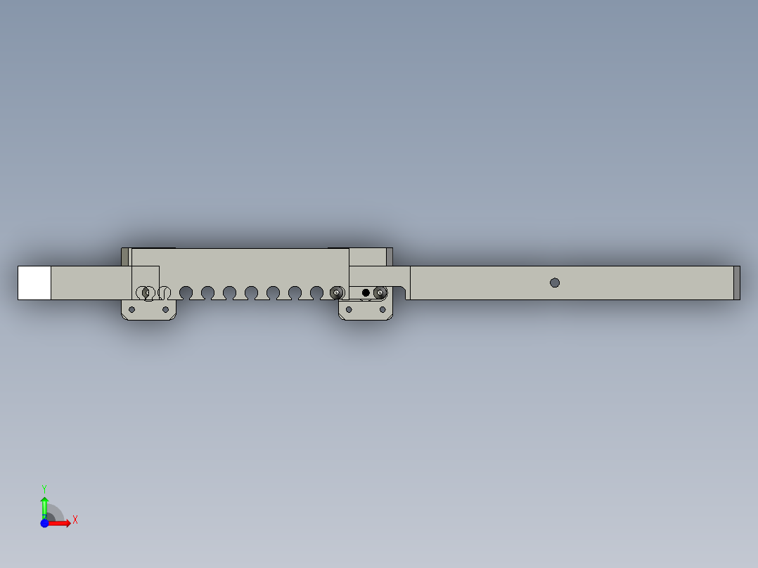 阻挡档条机构D前视图