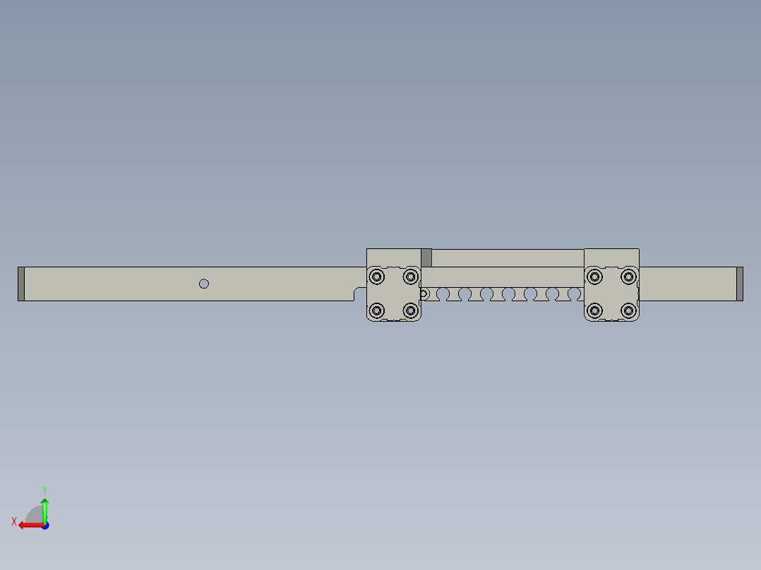 阻挡档条机构D后视图