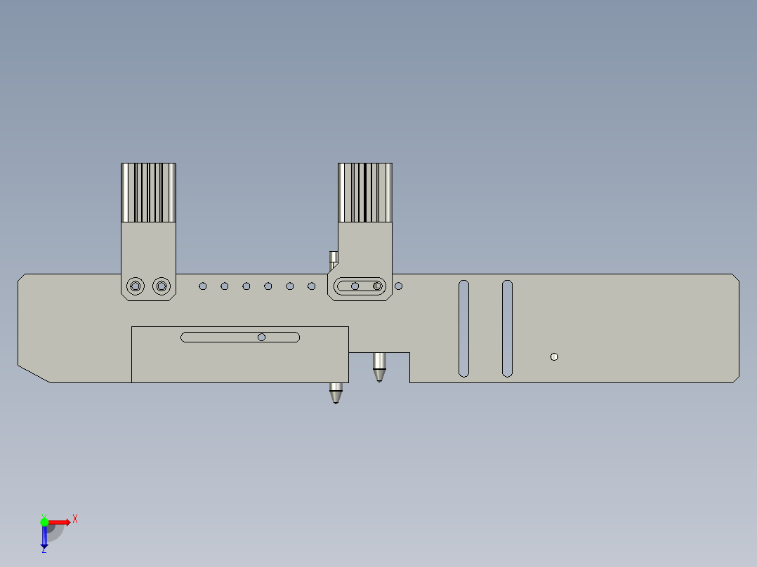 阻挡档条机构D俯视图
