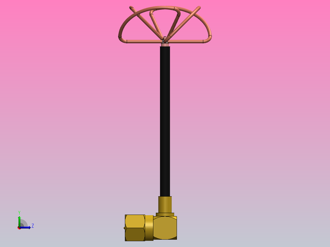 天线5.8 GHz SPW斜平面轮式圆极化全向天线左视图