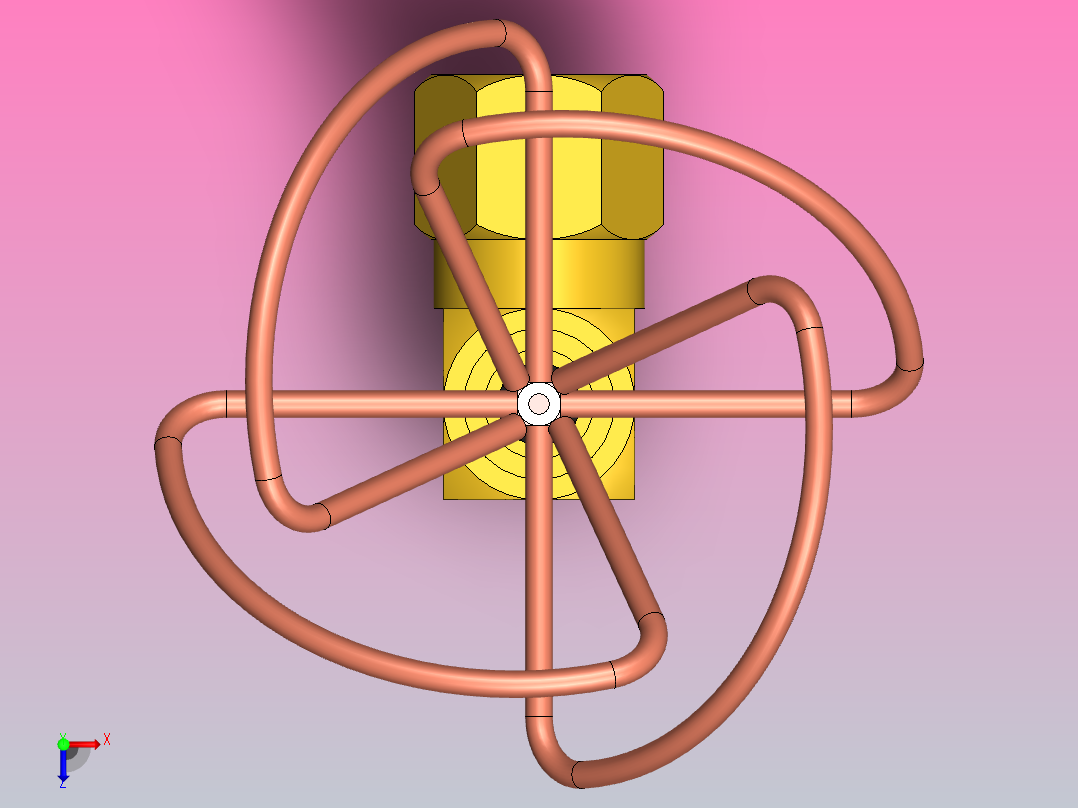 天线5.8 GHz SPW斜平面轮式圆极化全向天线俯视图