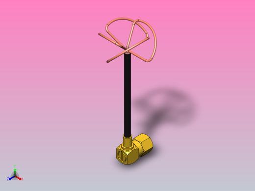 天线5.8 GHz SPW斜平面轮式圆极化全向天线正等轴测缩略图