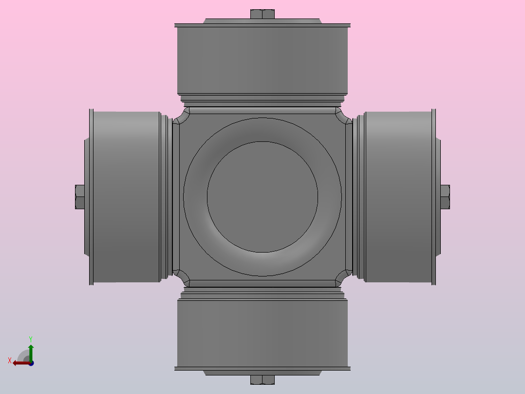SWC型万向联轴器的十字轴总成SWC620后视图