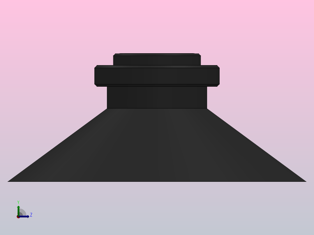 ZHP系列平直型真空吸盘[ZHP-40PJ]左视图